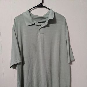 Mint green men's polo